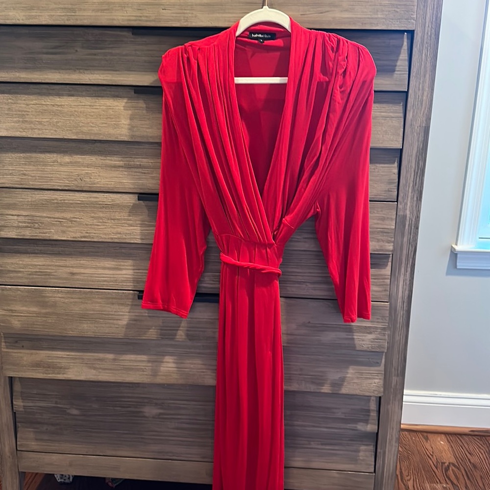 Isabella Oliver Red Maternity Wrap Dress